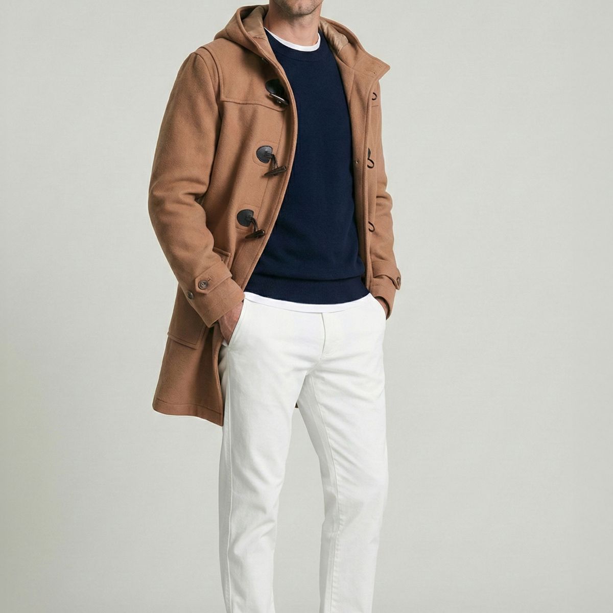 NEW MAN - Abrigo Montgomery Camel New Man