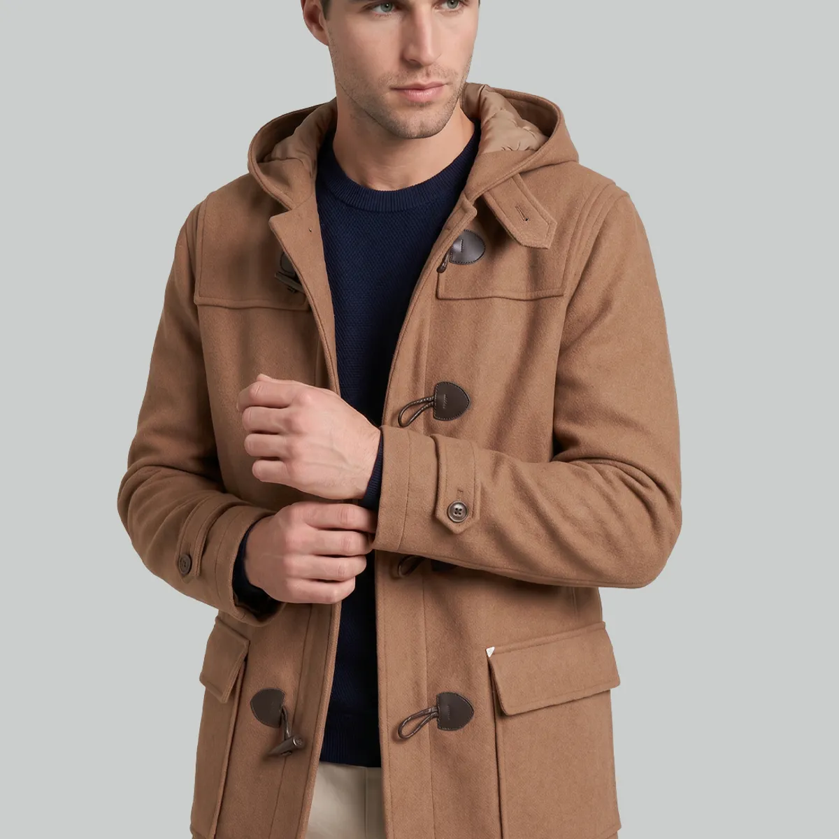 NEW MAN - Abrigo Montgomery Camel New Man