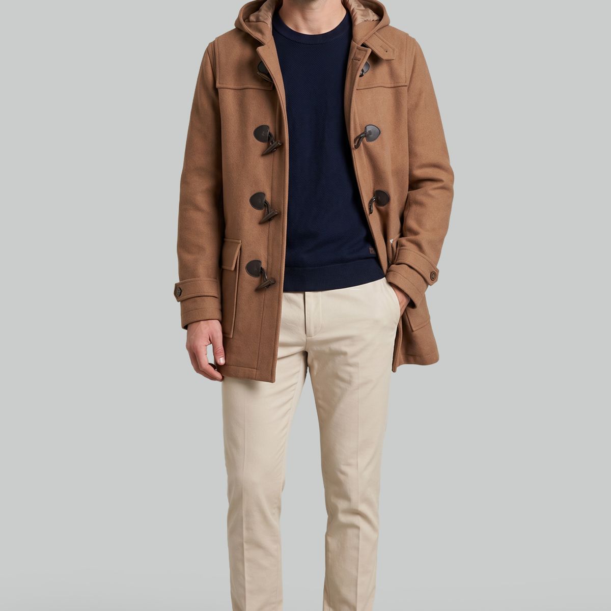 NEW MAN - Abrigo Montgomery Camel New Man