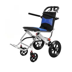 GENERICO - Silla de Ruedas Geriátrica para Tramos Cortos color Azul