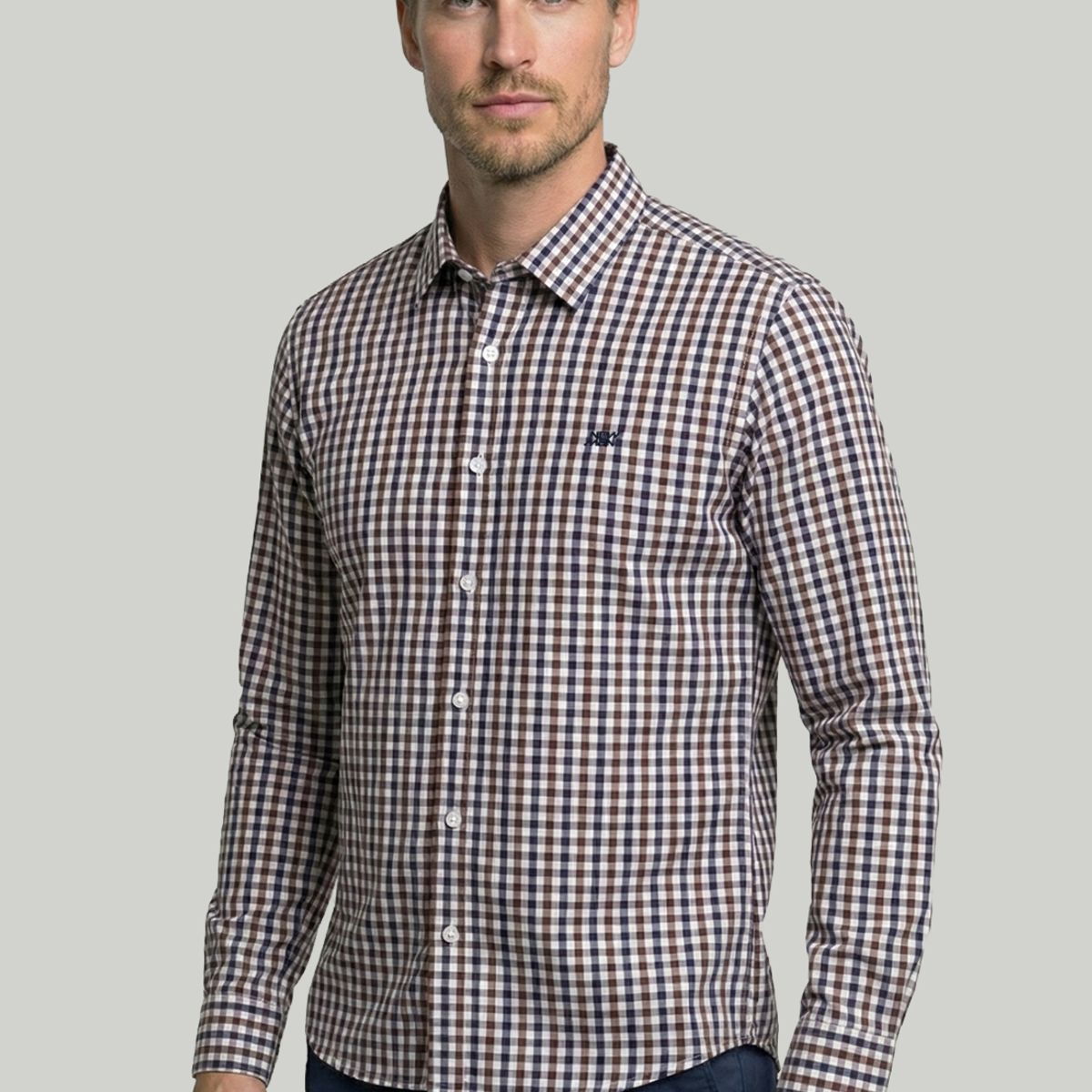 NEW MAN - Camisa Lisboa Brown New Man