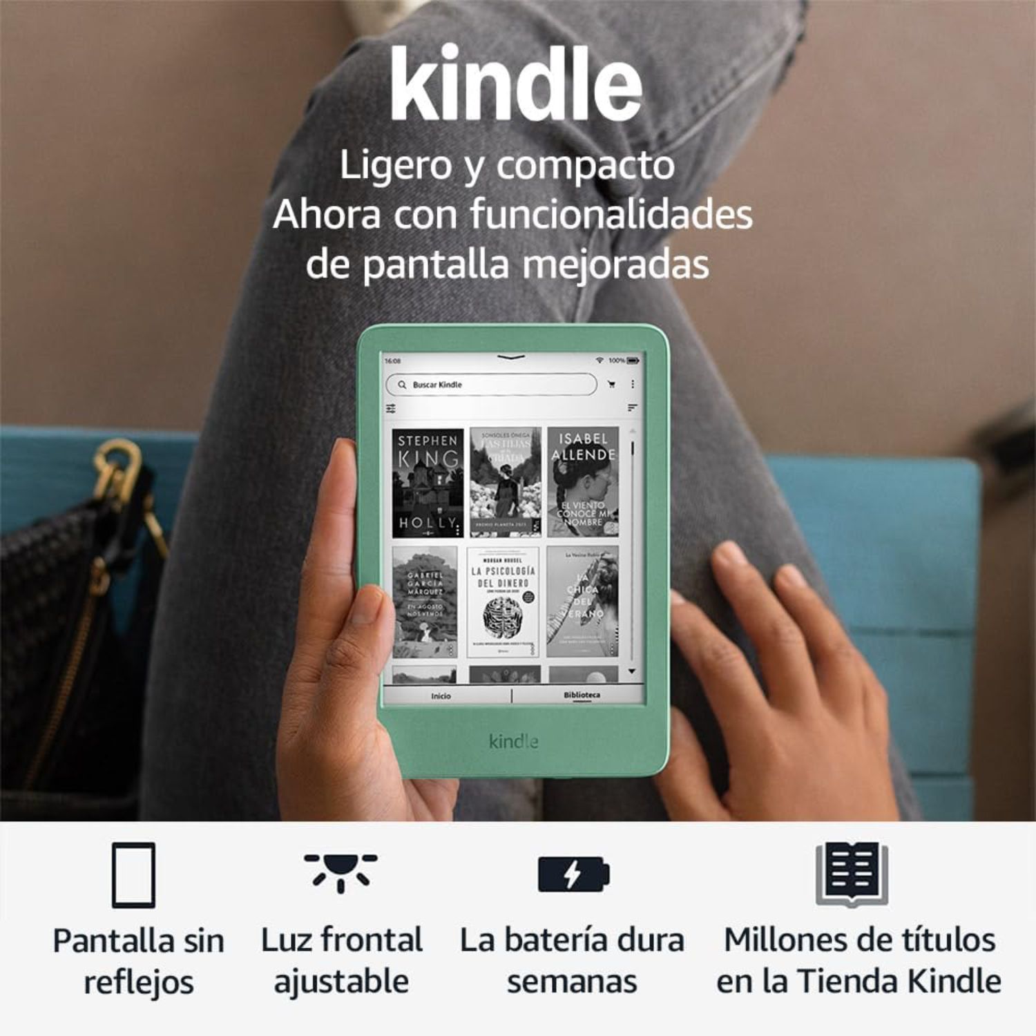 AMAZON Nuevo Kindle Matcha 2024 16gb 11va Gen 6.0 PuLG + Funda +