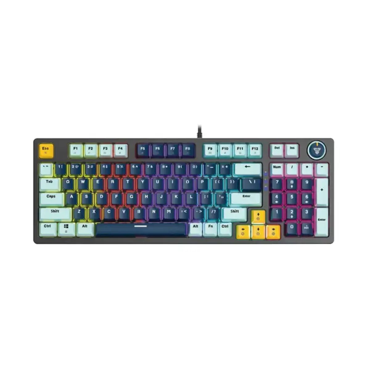 FANTECH - Teclado Gamer Mecanico Fantech Mk890V2 Atom96 Navy Switch Blue