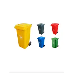 GENERICO - Basurero Contenedor De Basura 240 Litros Con Ruedas, Colores Color Amarillo