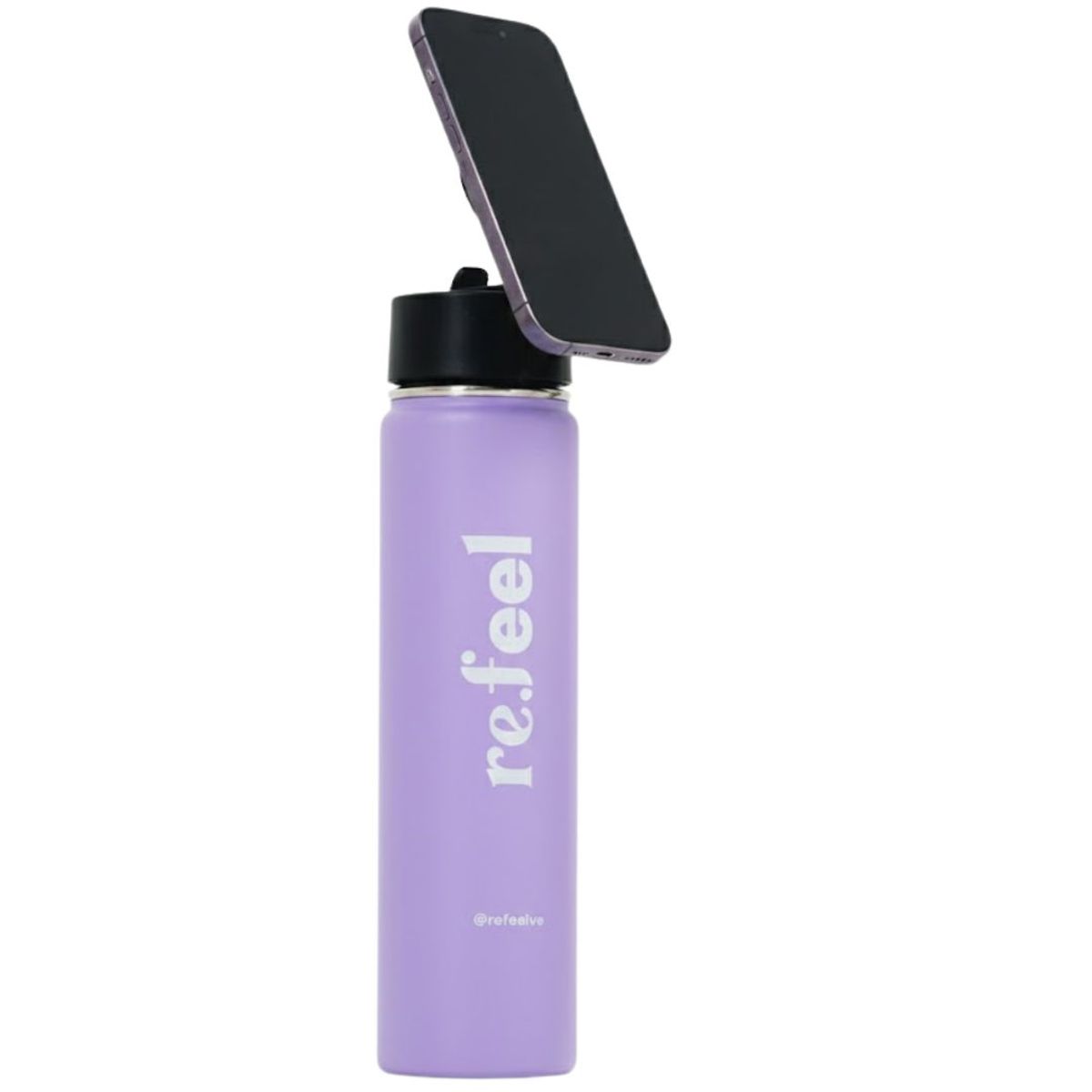 GENERICO - Botella Térmica Magsafe lila- Tripode Refeel 1200ml - Gym