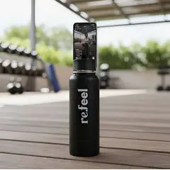 GENERICO - Botella Térmica Magsafe Negra - Tripode Refeel 750ml - Gym