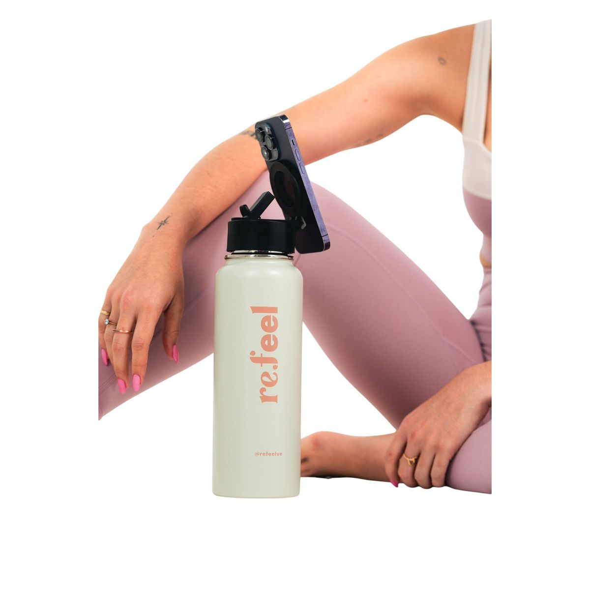 GENERICO - Botella Térmica Magsafe Beige- Tripode Refeel 750ml - Gym