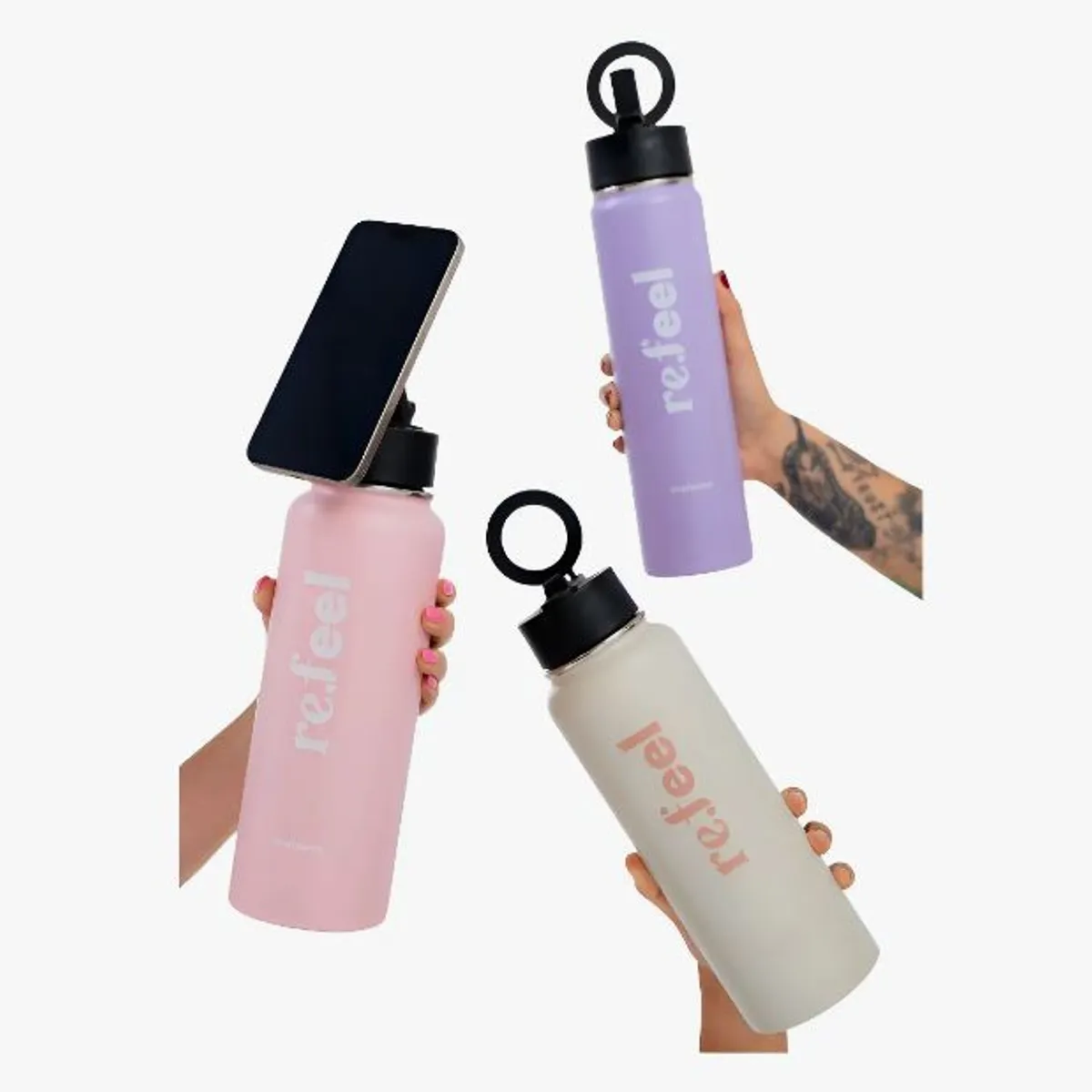 GENERICO - Botella Térmica Magsafe Beige- Tripode Refeel 750ml - Gym