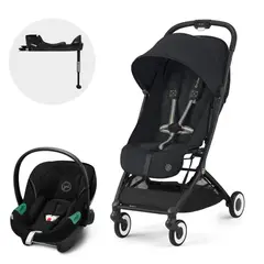 CYBEX - Coche Travel System Orfeo BLK Magic Black + Aton S2 + Base