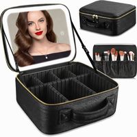 Cosmetiquero Organizador de Maquillaje con Espejo LED