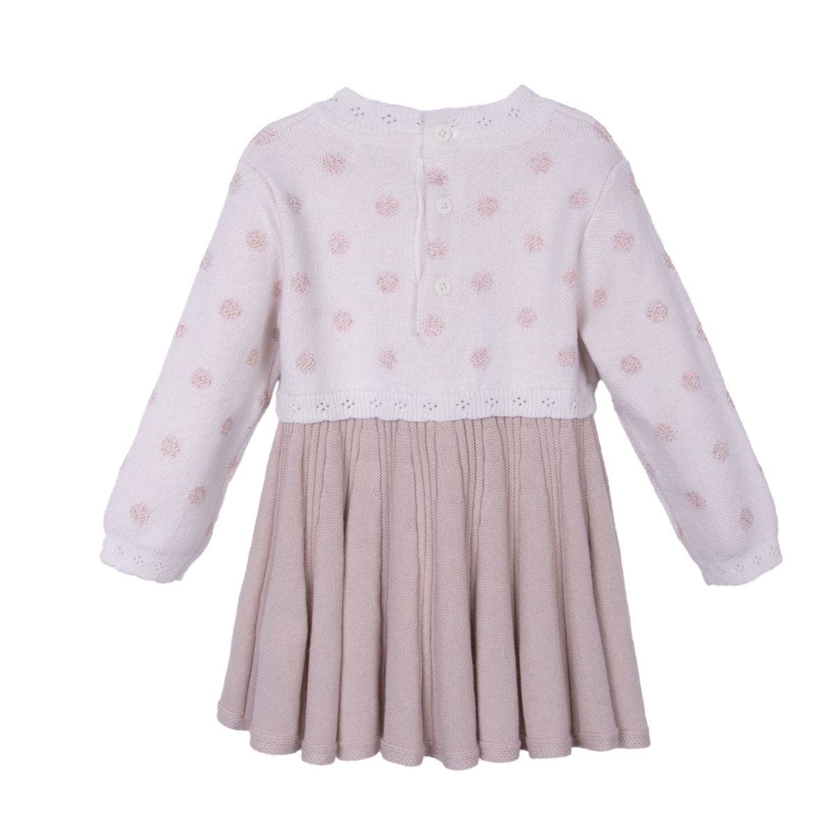 PILLIN - Vestido  Tejido   Pillin Blanco Niña PVD918-26CRU