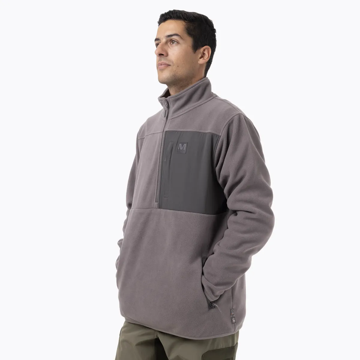 MERRELL - Polar Hombre D Snap Microfleece Gris Oscuro MERRELL