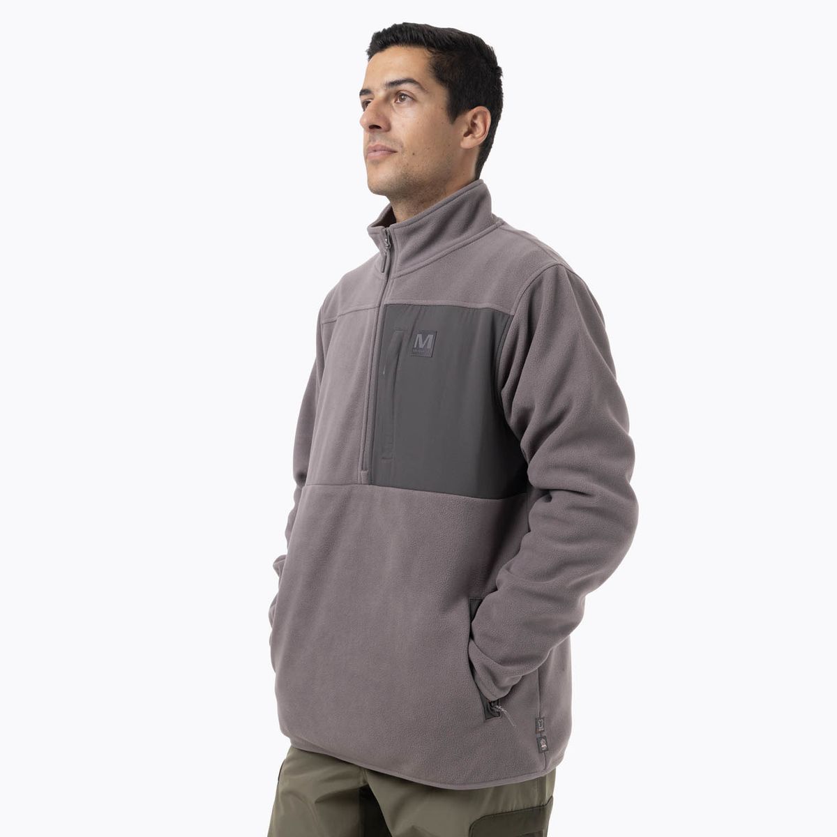 MERRELL - Polar Hombre D Snap Microfleece Gris Oscuro MERRELL