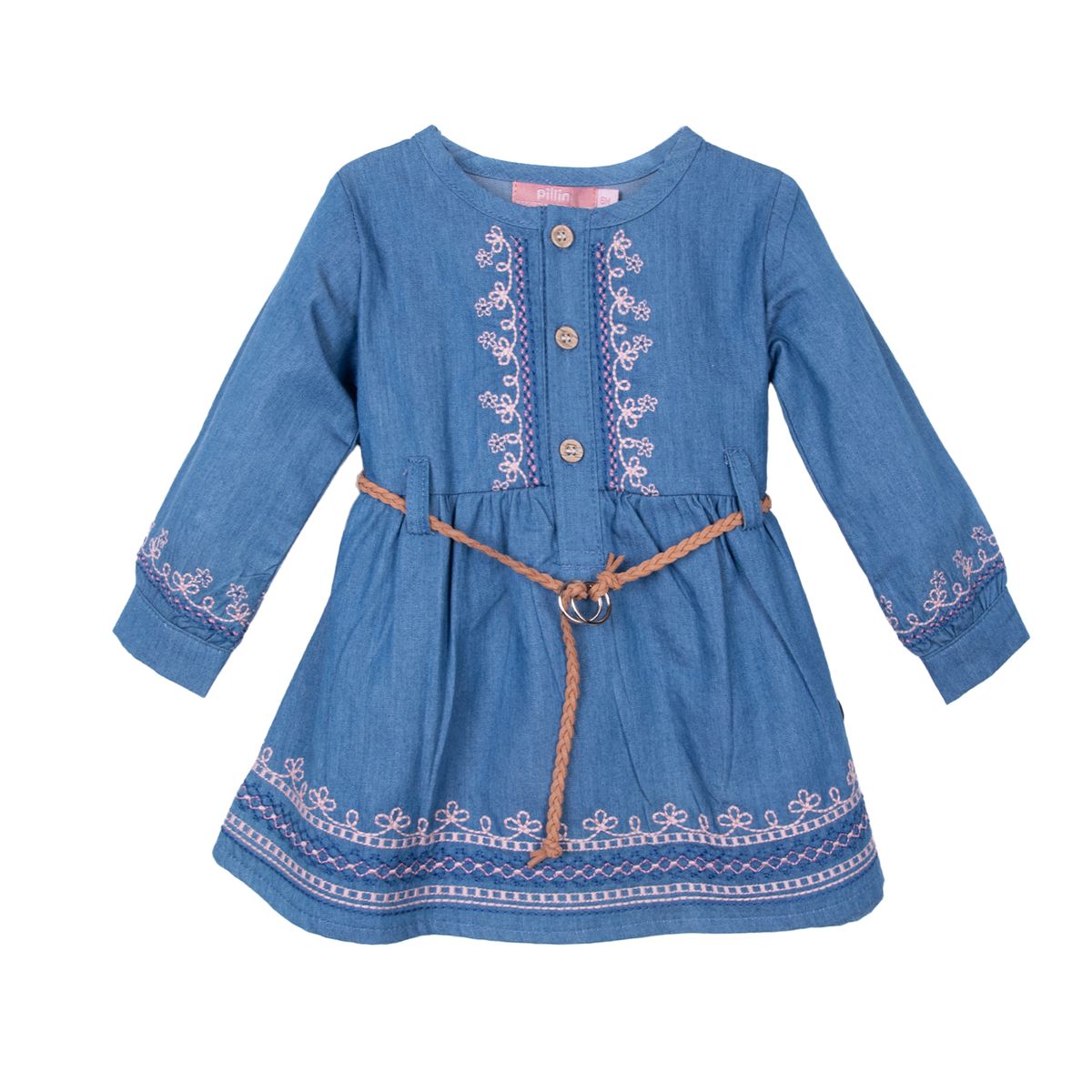 PILLIN - Vestido   Pillin Azul Niña PVD710-26DEN