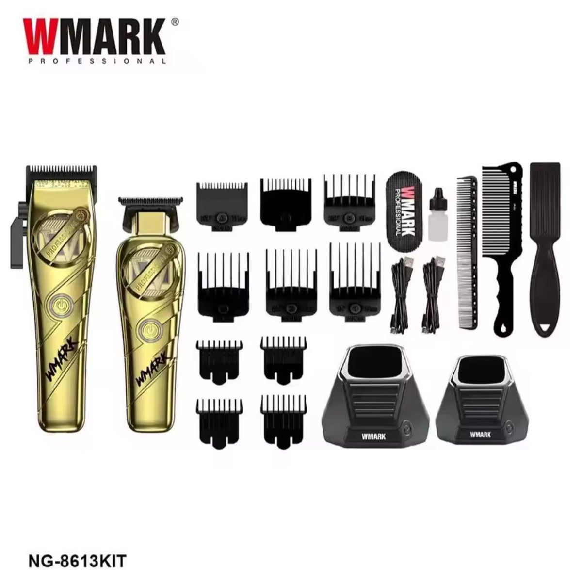 WMARK - Cortadora de pelo profesional WMARK NG - 8613 KIT