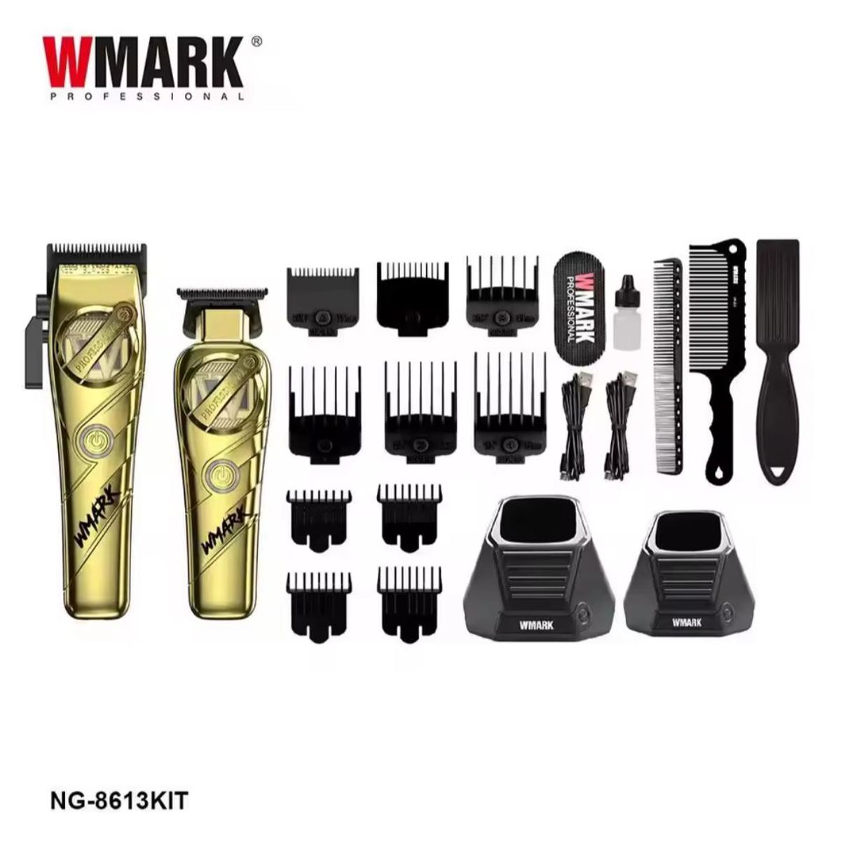 WMARK - Cortadora de pelo profesional WMARK NG - 8613 KIT