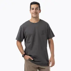 MERRELL - Polera Manga Corta Hombre Oeches Gris Oscuro