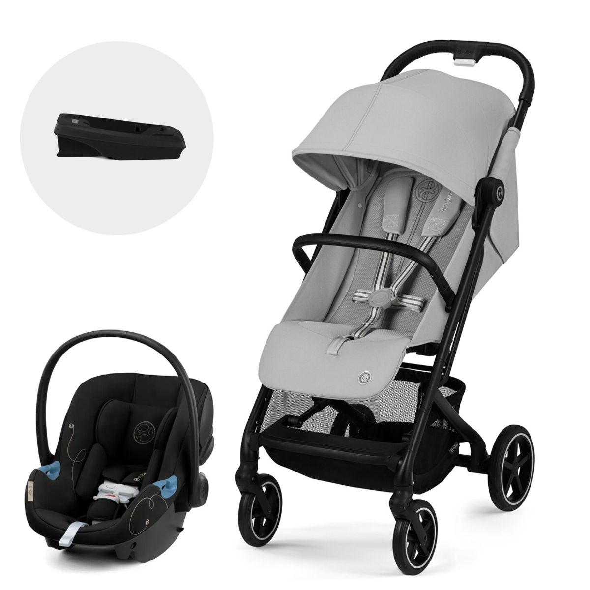 CYBEX - Coche Travel System Beezy BLK + Aton G + base