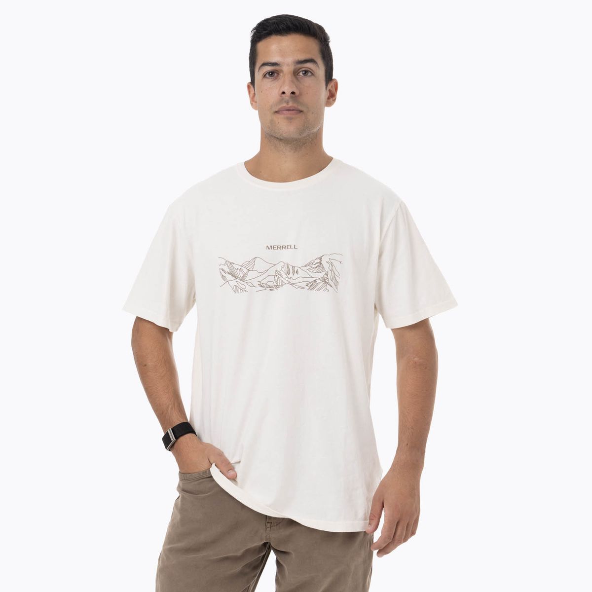 MERRELL - Polera Manga Corta Hombre Edeus Blanco MERRELL