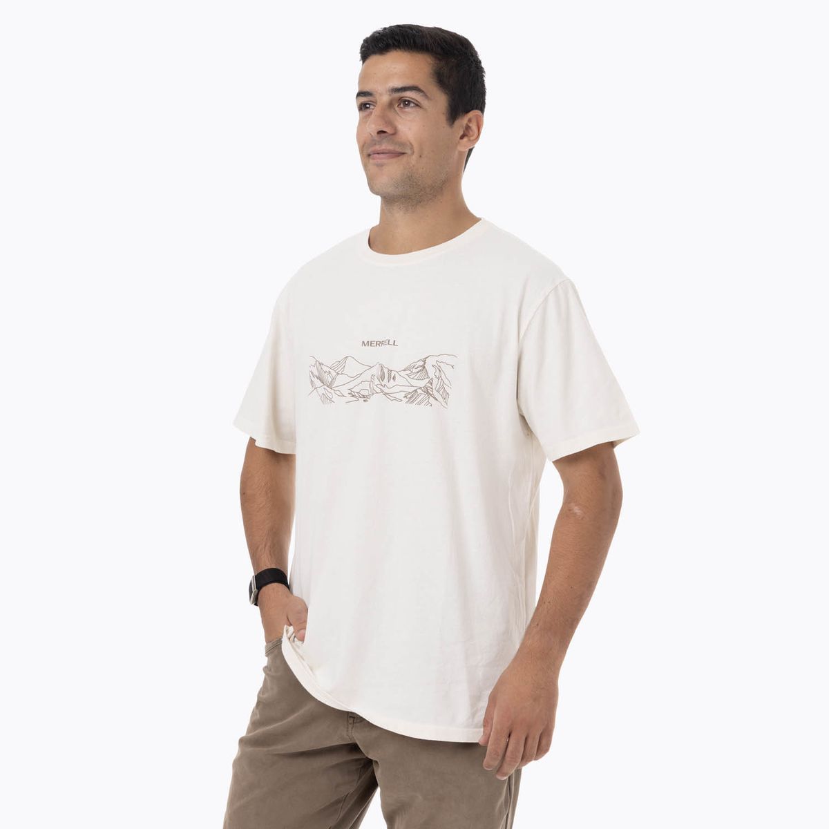 MERRELL - Polera Manga Corta Hombre Edeus Blanco MERRELL