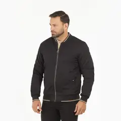 GANGSTER - Chaqueta Bomber Neutral Negro