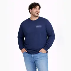 GANGSTER - Plus Polera ML Field Azul Marino