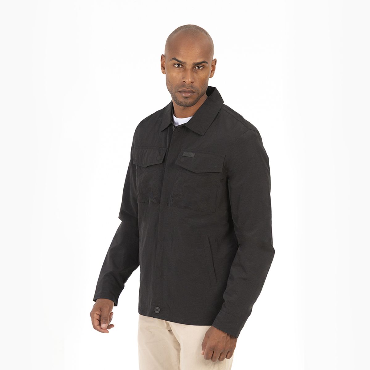 GANGSTER - Chaqueta Overshirt Temper Negro