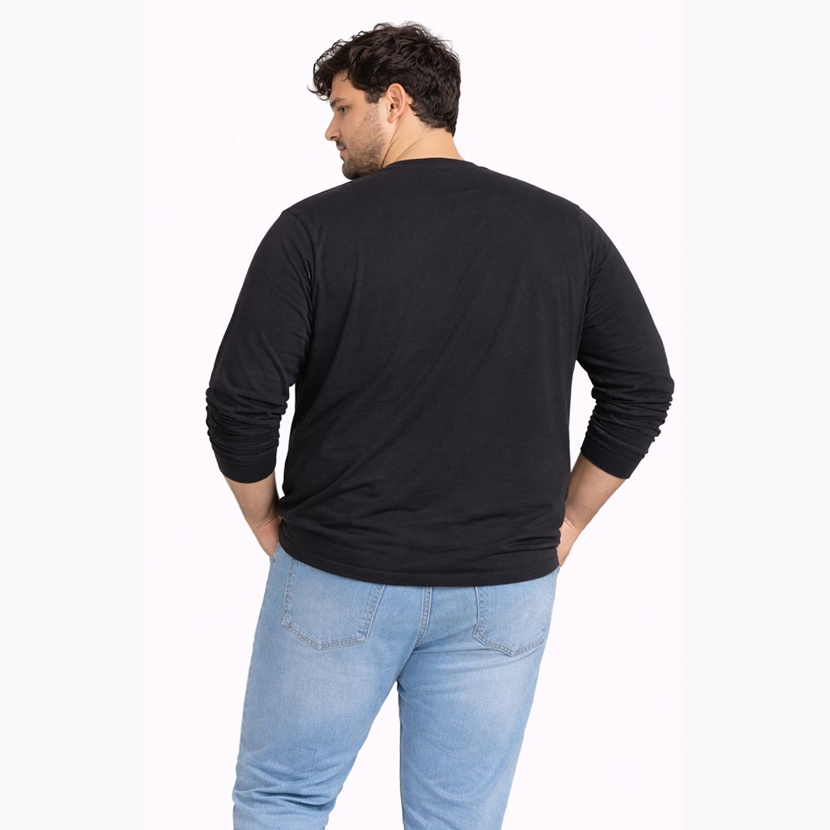 GANGSTER - Plus Polera ML Field Negro