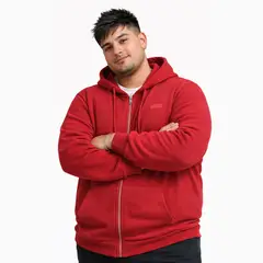 GANGSTER - Plus Poleron Fullzipper Link Rojo