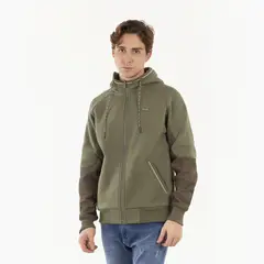 GANGSTER - Poleron Fullzipper Shield Verde