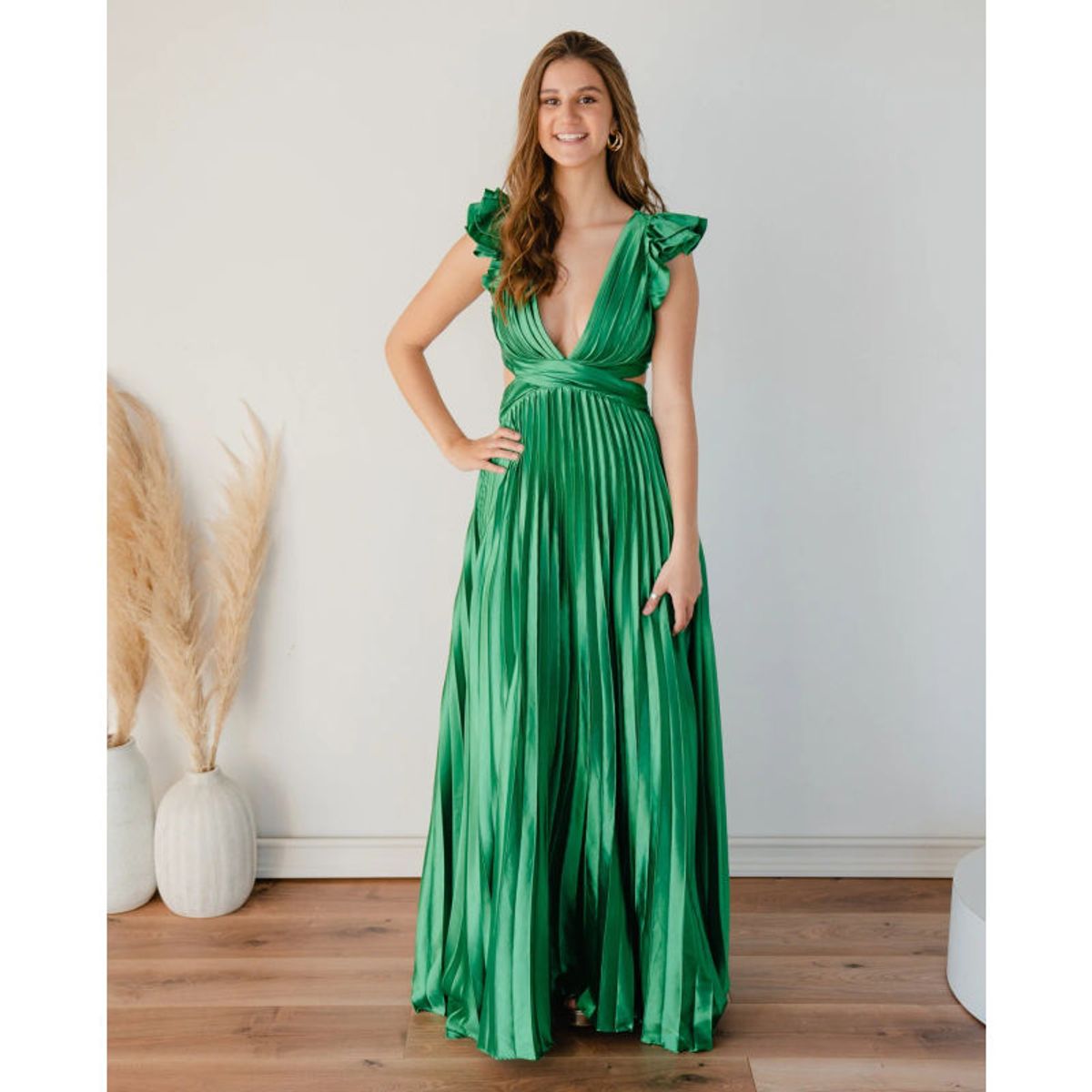 MI PLACARD - Vestido Largo de Fiesta Seúl Verde