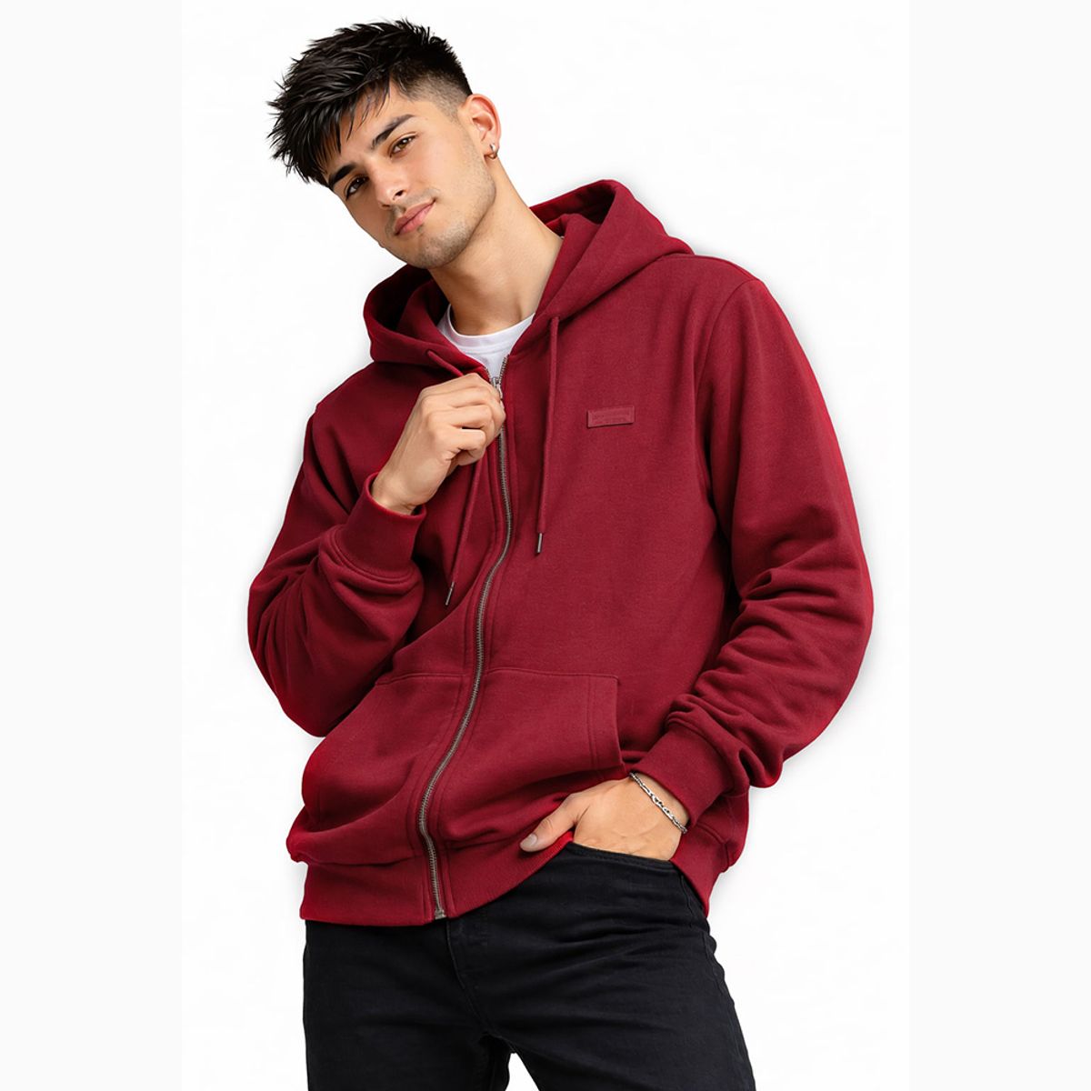 GANGSTER - Poleron Fullzipper Passage Rojo