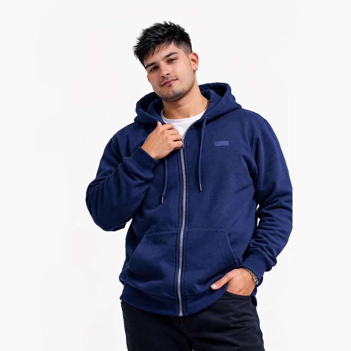 GANGSTER - Plus Poleron Fullzipper Passage Azul Marino