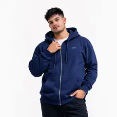GANGSTER - Plus Poleron Fullzipper Passage Azul Marino
