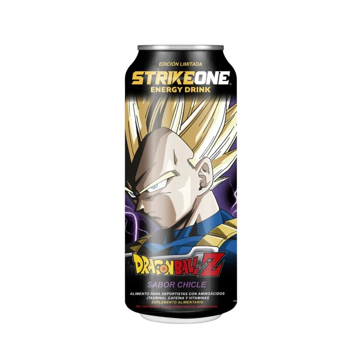 STRIKE ONE - ENERGETICA STRIKE ONE ENERGY DRINK DRAGON BALL CHICLE VEGETA - STRIKEONE
