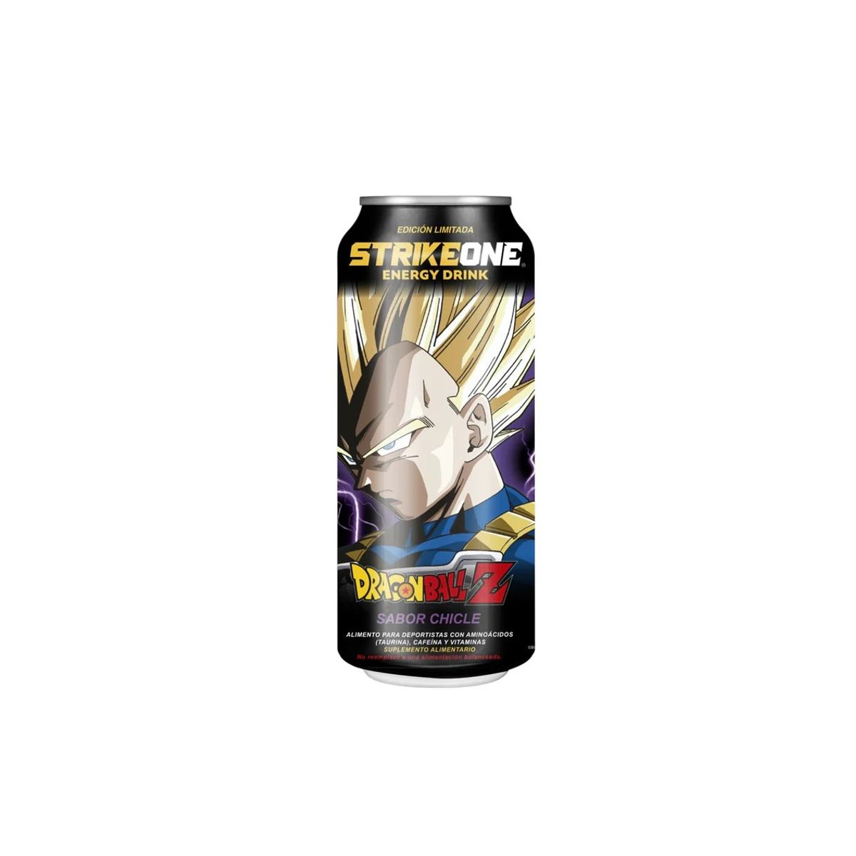 STRIKE ONE - ENERGETICA STRIKE ONE ENERGY DRINK DRAGON BALL CHICLE VEGETA - STRIKEONE