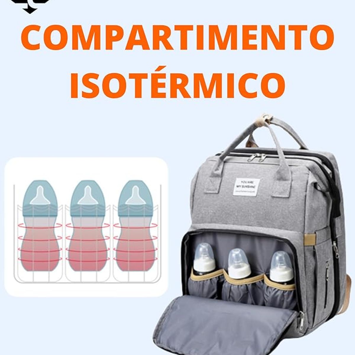 MOVI - MOCHILA PAÑALERA Y MUDADORA DE BEBE 3 en 1