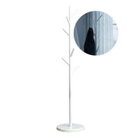 Perchero Colgador De Pie Metal Ropa Cilindrico 170x30 Cm Blanco