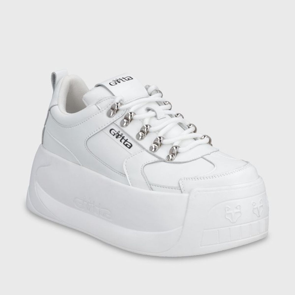 GOTTA - Zapatilla Cuero Plataforma Blanca Mujer C732B