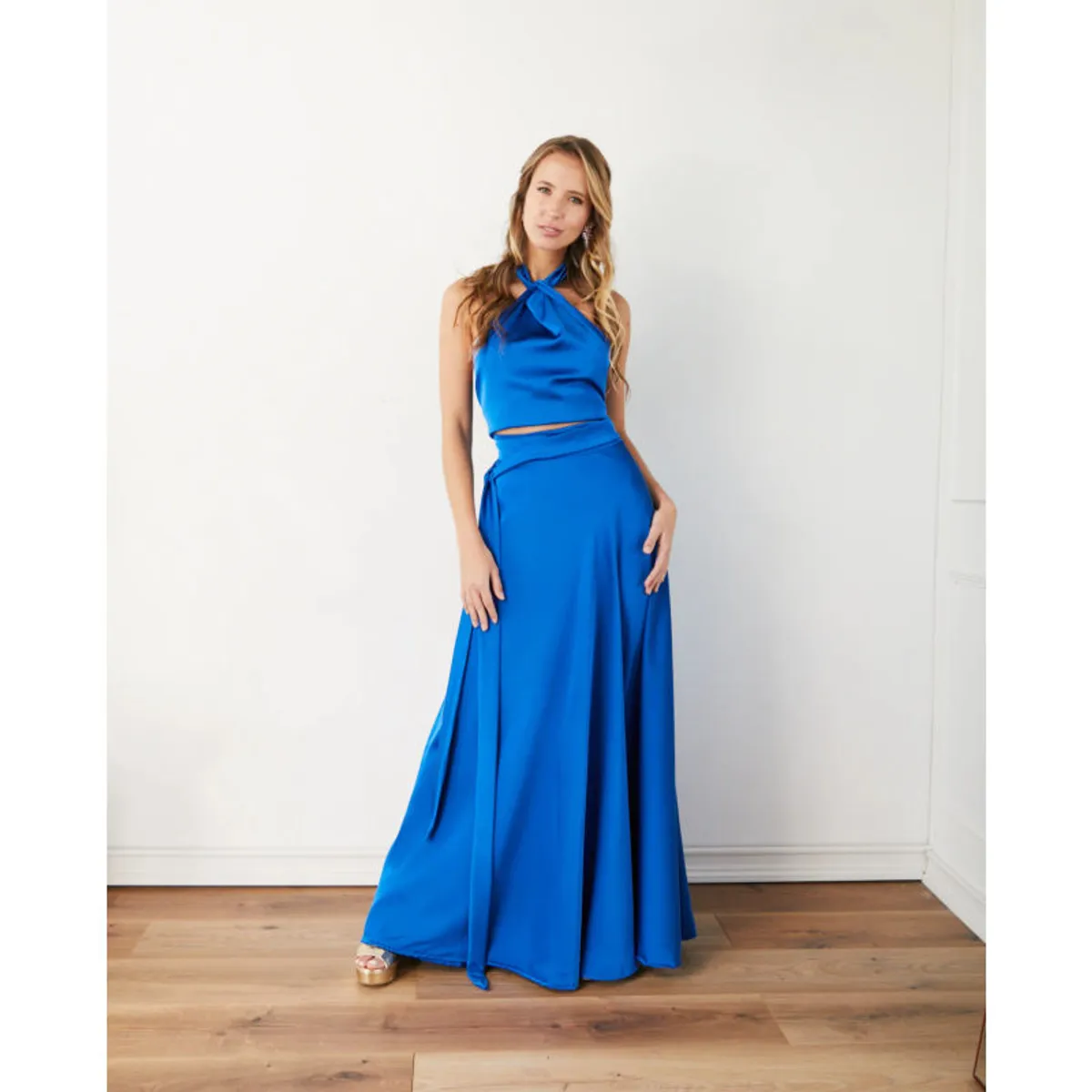 MI PLACARD - Conjunto Lucia Seda Azul Royal