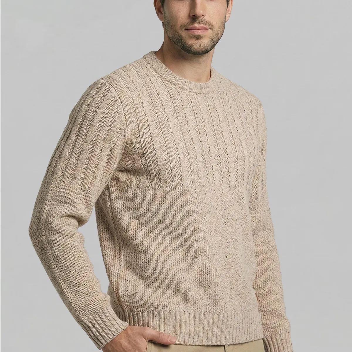 FEROUCH - Sweater Downey Oyster Ferouch
