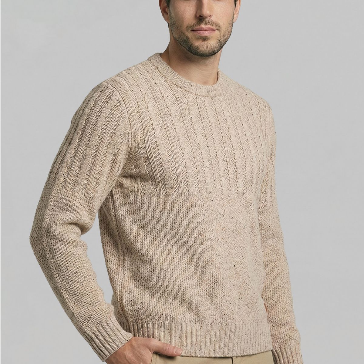 FEROUCH - Sweater Downey Oyster Ferouch