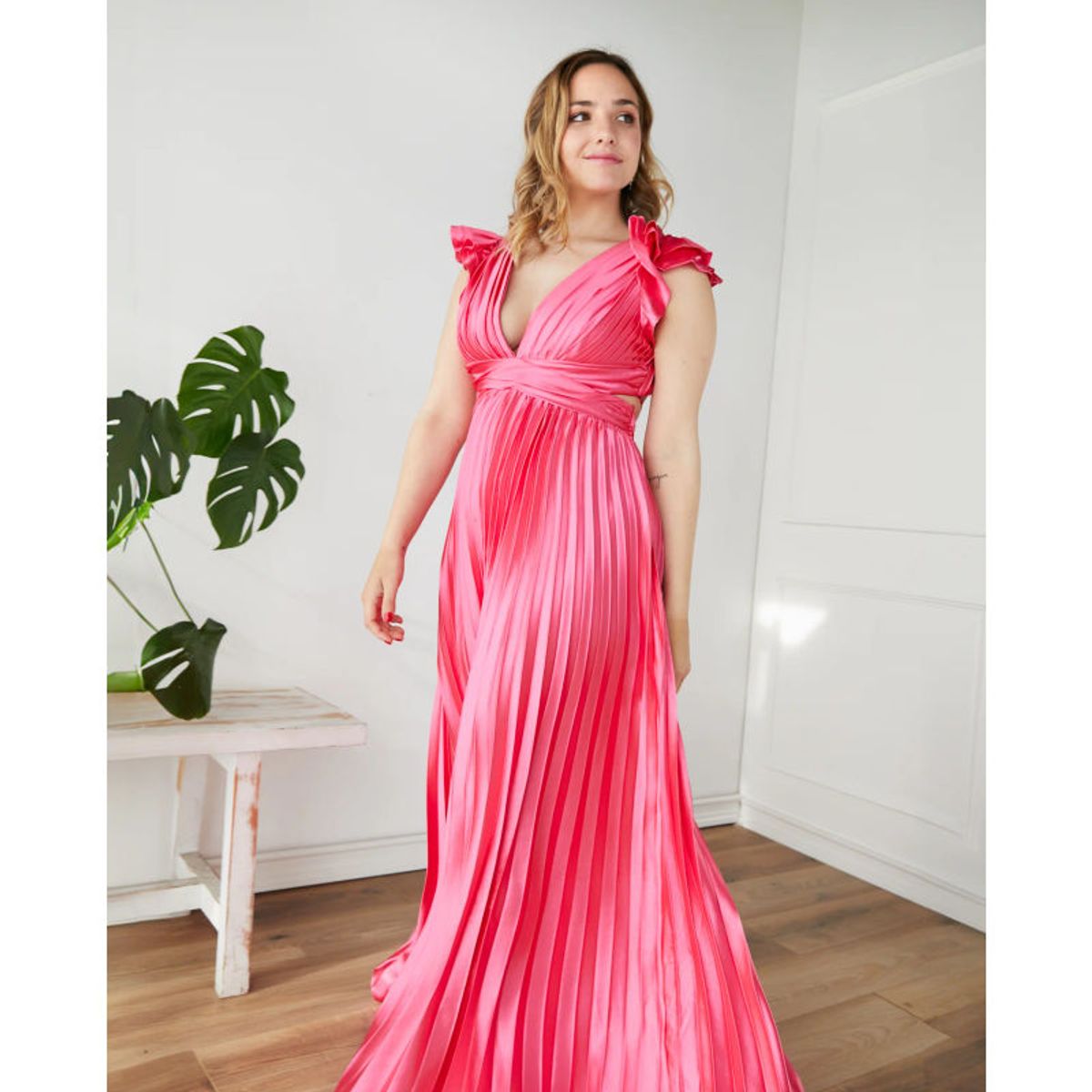 MI PLACARD - Vestido Largo de Fiesta Seúl Fucsia