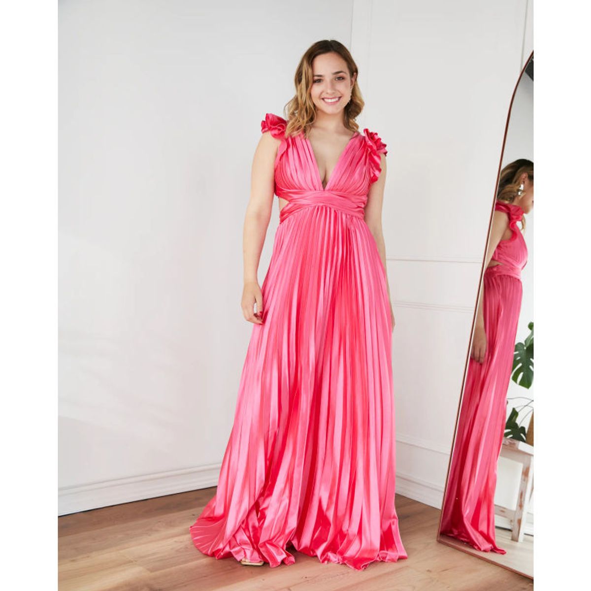 MI PLACARD - Vestido Largo de Fiesta Seúl Fucsia
