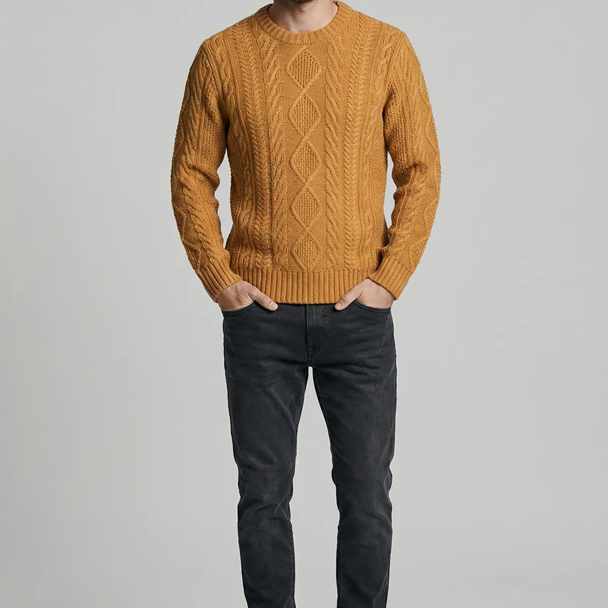 FEROUCH - Sweater Chandler Lt Camel Melange Ferouch