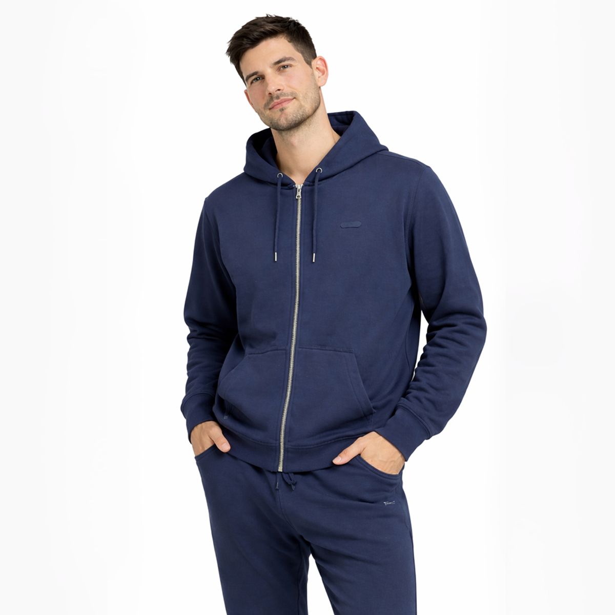 GANGSTER - Poleron Fullzipper Link Azul