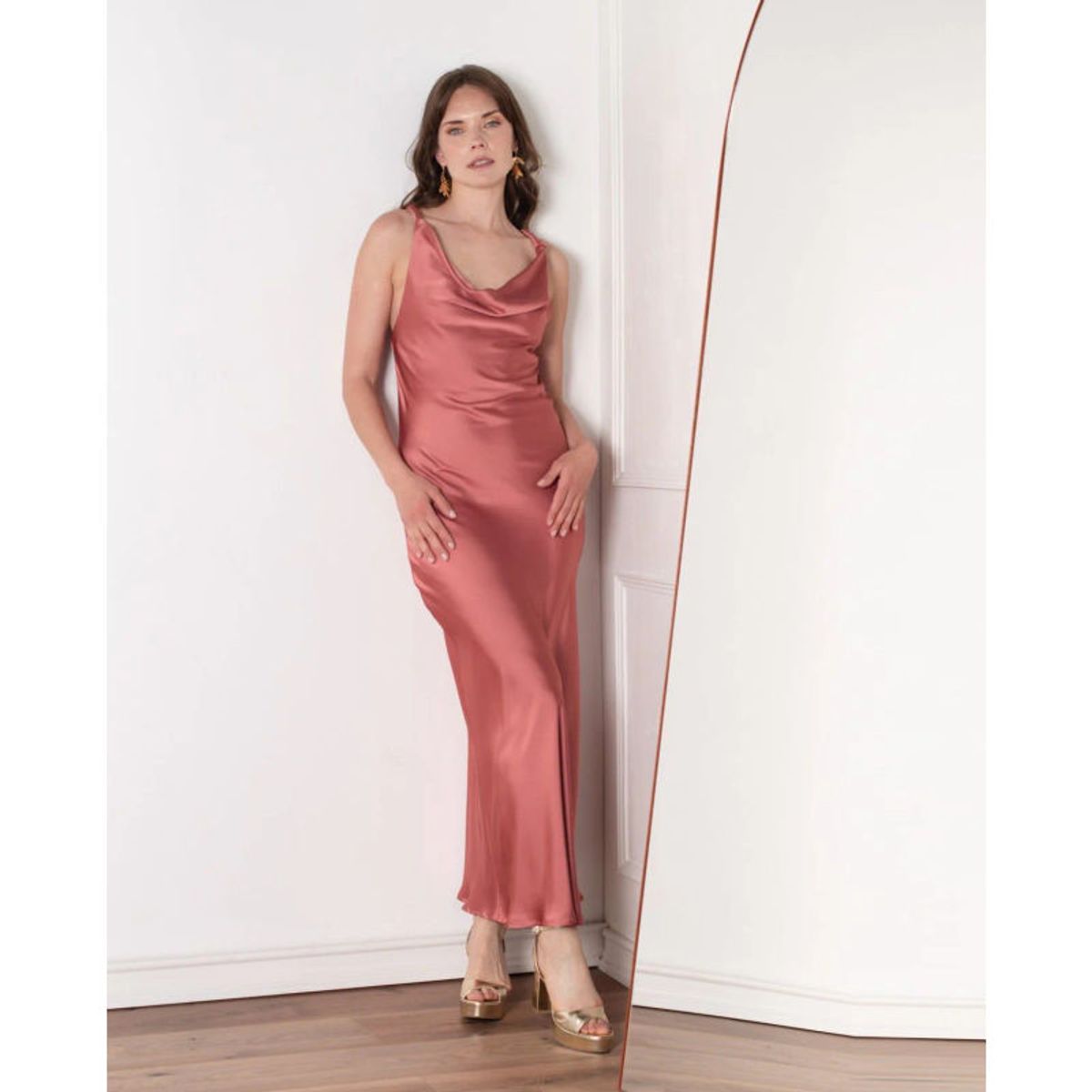 MI PLACARD - Vestido Largo de Fiesta Montserrat Palo Rosa