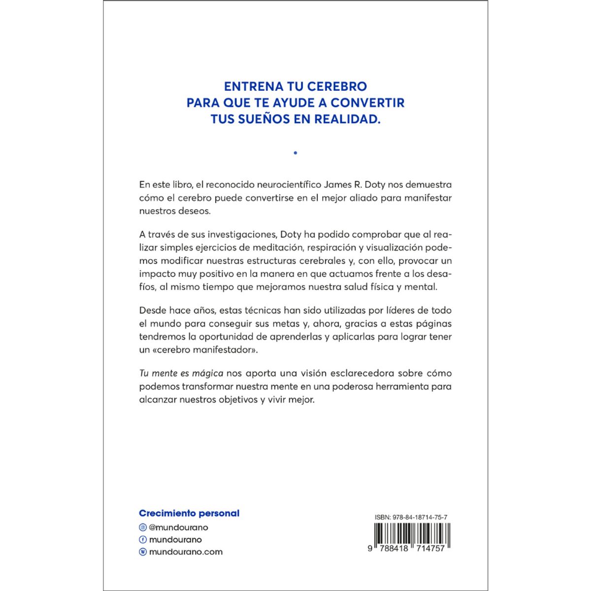 EDICIONES URANO - Libro Tu Mente Es Mágica