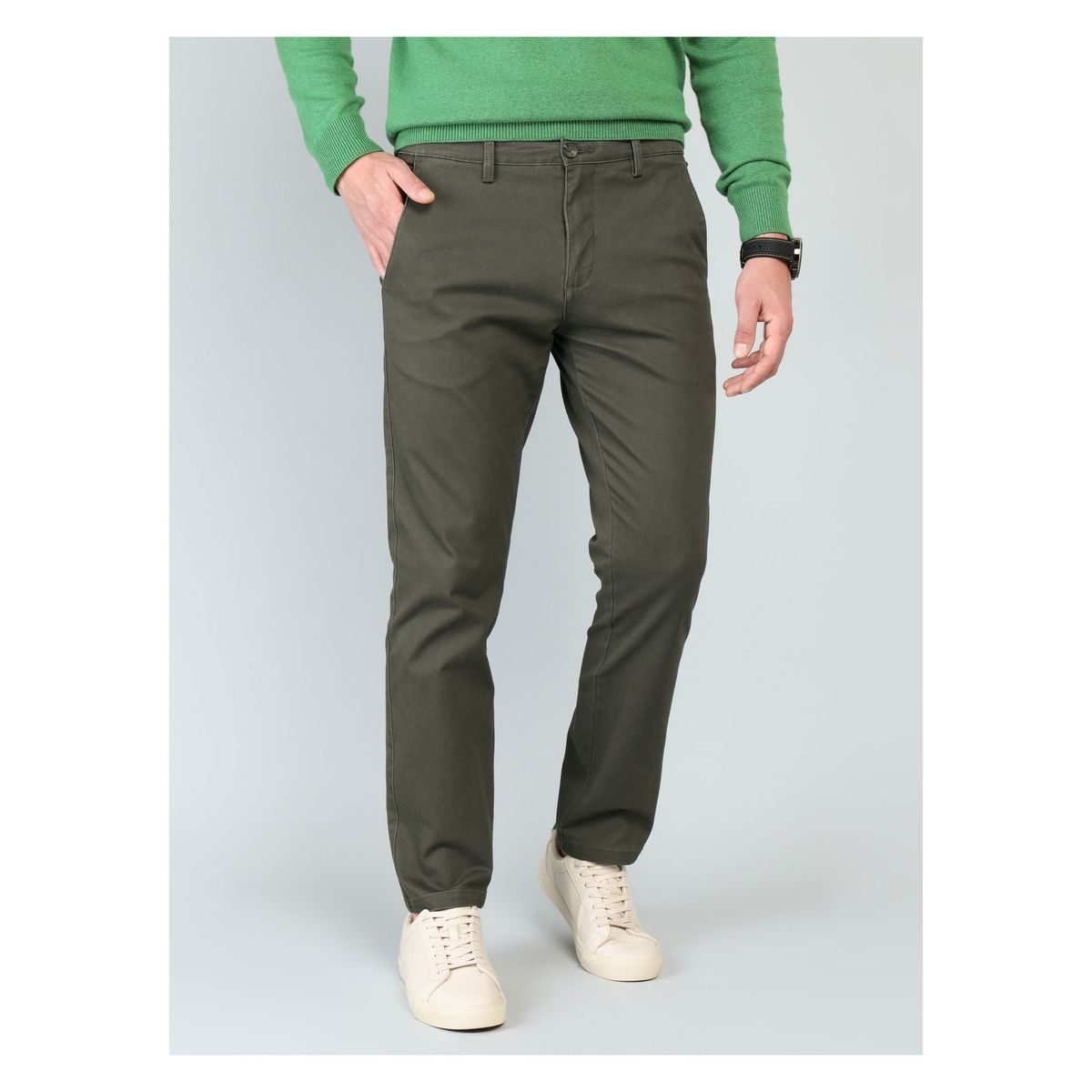 ARROW - Pantalón Liso Spandex Regular Fit Oliva Arrow ARROW