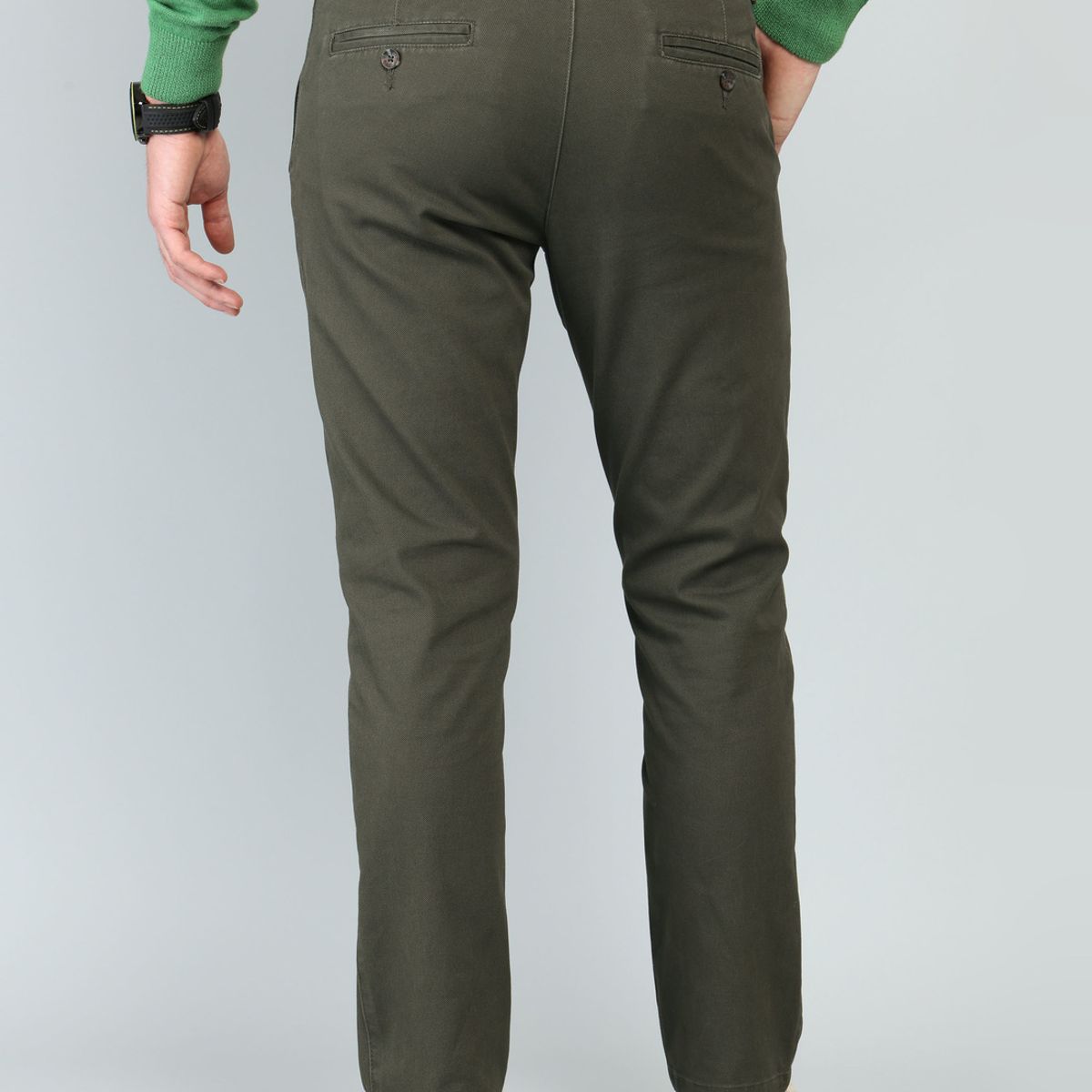 ARROW - Pantalón Liso Spandex Regular Fit Oliva Arrow ARROW